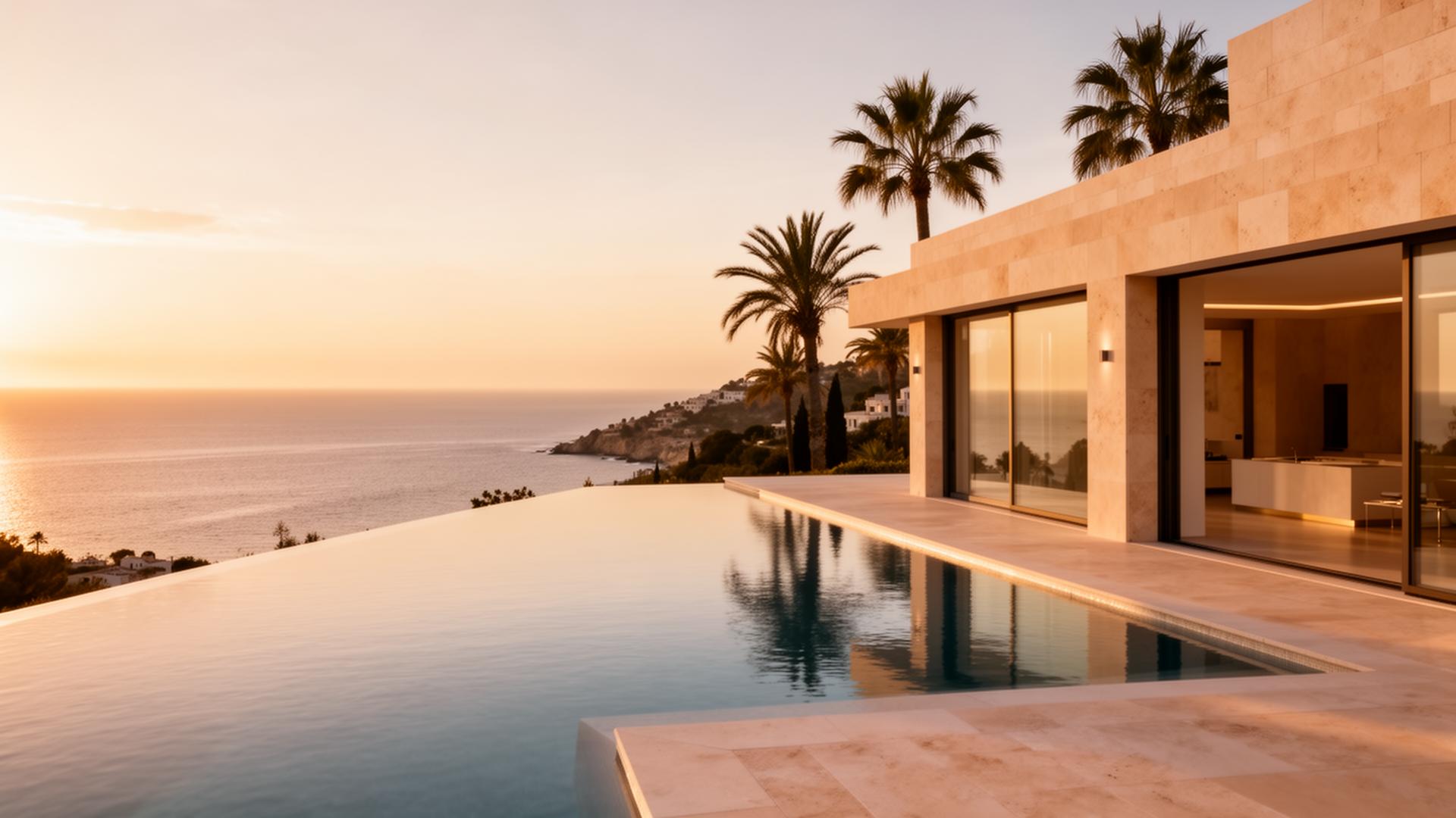 Luxury villa in Costa Blanca with infinity pool overlooking the Mediterranean